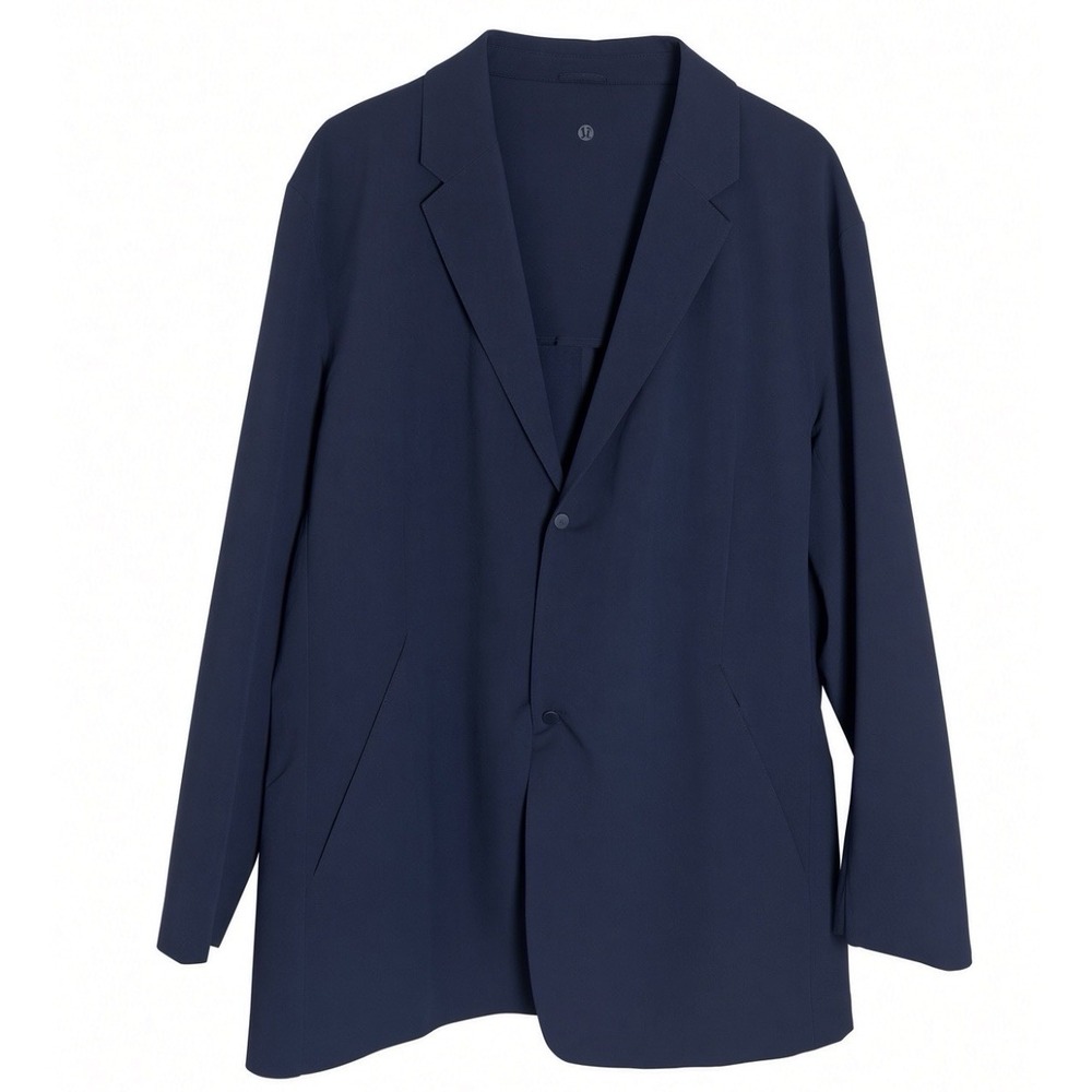 Lululemon New Venture Blazer Mens XXL Blue Performance Water Repellent Stretch